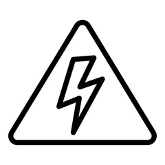 High voltage icon. Vector line icon