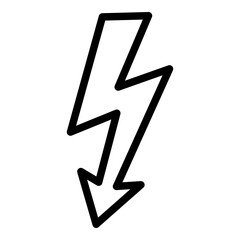 High voltage icon. Vector line icon