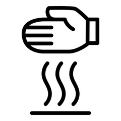 Hot surface icon. Vector line icon