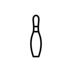 Bowling icon symbol for apps and websites. bowling ball and pin sign and symbol.
