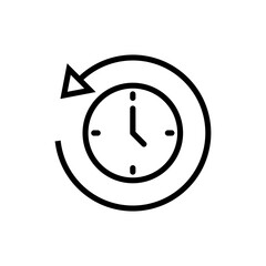 History icon symbol for apps and websites. recent event history sign and symbol