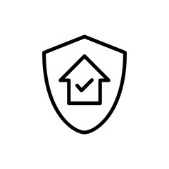 Obraz premium house insurance icon symbol for apps and websites. house protection sign and symbol