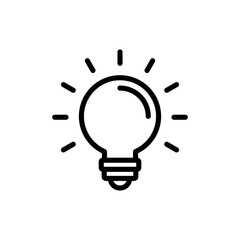 Lamp icon symbol for apps and websites. Light bulb sign and symbol. idea symbol.