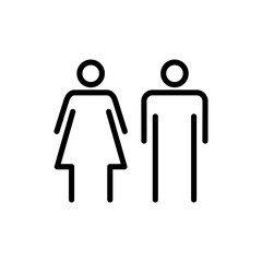 Man and symbol for apps and websites icon vector. male and female sign and symbol. Girls and boys
