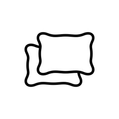 Pillow icon symbol for apps and websites. Pillow sign and symbol. Comfortable fluffy pillow