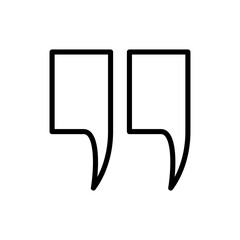 Quote icon symbol for apps and websites. Quotation mark sign and symbol