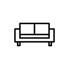 Sofa icon symbol for apps and websites. sofa sign and symbol. furniture icon