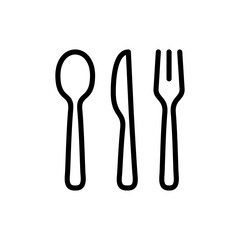 spoon and fork icon symbol for apps and websites. spoon, fork and knife icon vector. restaurant sign and symbol