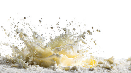  Milk Powder Splash - High-resolution close-up of milk powder splash on transparent background