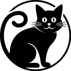 猫のシンプルなアイコン（cat simple icon）
