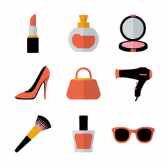 set of cosmetic icons