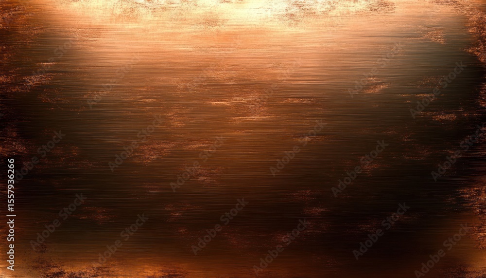 Poster rusty and weathered metallic textured surface with horizontal brush marks and varying shades of brow