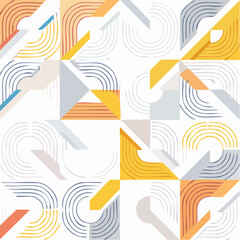 Seamless geometric vector pattern, clean minimal lines and repeating abstract shapes, modern 