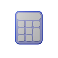 High quality 3D rendered business icon calculator collection with transparent background.