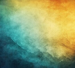 Obraz premium Abstract textured gradient background with dark teal transitioning to warm yellow and orange tones creating a sense of depth and warmth