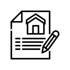 Lease Agreement line icon