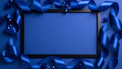 紺色のリボンフレーム4