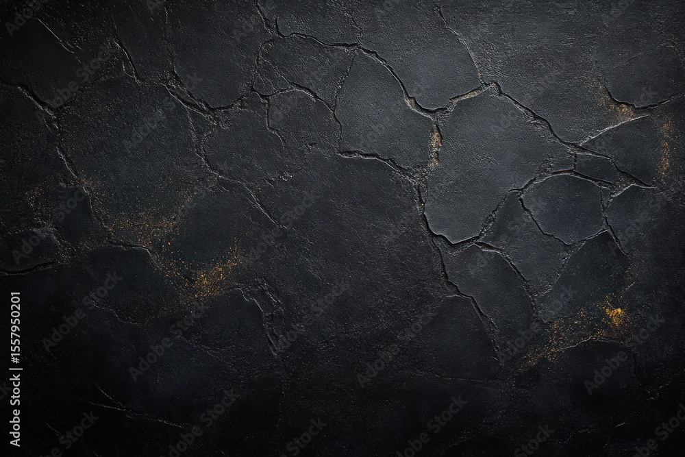 Poster dark cracked textured surface with subtle rusty orange patches and irregular patterns creating an ag