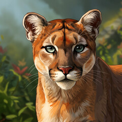 Cougar Digital Illustration