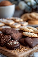 Frosting-dusted cookies