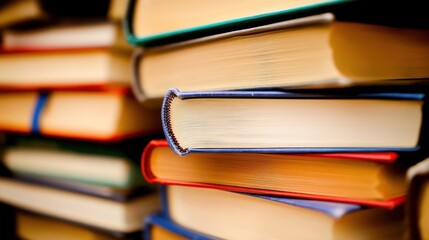 Stack of colorful books