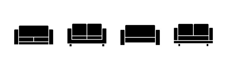 Sofa icon set. sofa icon illustration