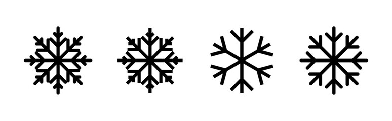 Snow icon set. snowflake icon vector