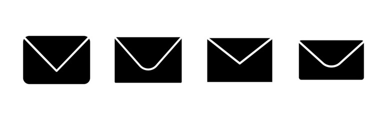 Mail icon set. email icon vector. E-mail icon. Envelope illustration