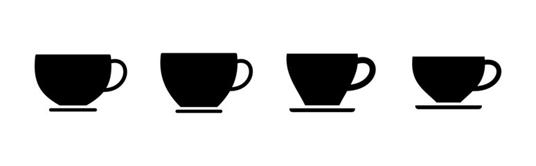 Coffee cup icon set. cup a coffee icon vector.