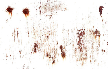 Rusty Scratched Surface Texture with High Contrast on White Background