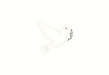 Obraz premium White dove of peace flying, isolated on white, a symbol of freedom and love