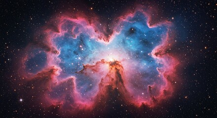 Colorful nebula in deep space.