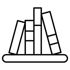 bookshelf, books, library, shelf icon