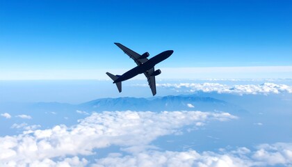 空を飛ぶ飛行機