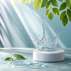 green leaf in water