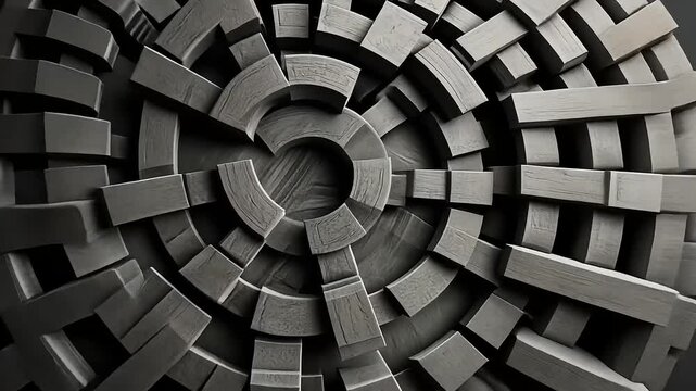 Intricate metallic pattern showcasing a modern design with geometric shapes and textures