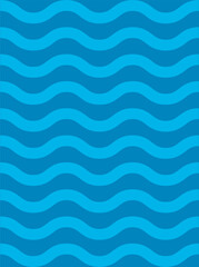 Blue wavy lines seamless pattern. Vector illustration