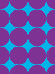 Purple circles on turquoise background. Vector illustration