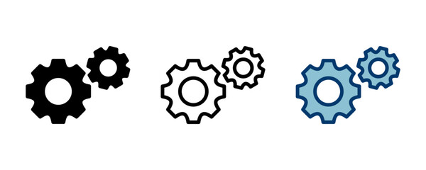 setting Icon vector isolated on white background. setting vector icon. Cog settings Icon Symbol. Gear
