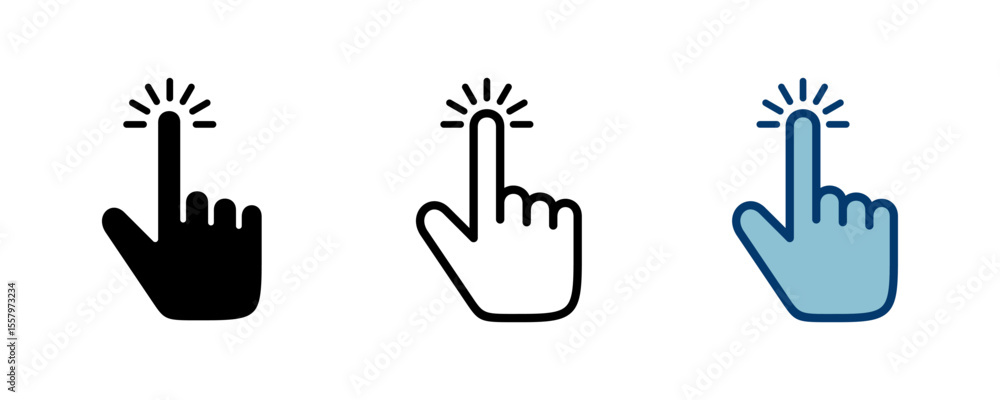 Poster hand click icon vector isolated on white background. pointer icon vector. hand cursor icon vector
