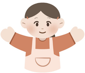 Hand Puppet Set Drawing Illustration 6