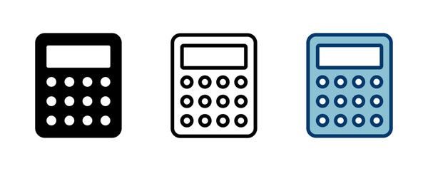 Calculator icon vector isolated on white background. Calculator vector icon. Accounting icon