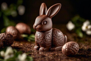 Enjoy the rich flavors of milk chocolate during the Easter celebration with this charming bunny.