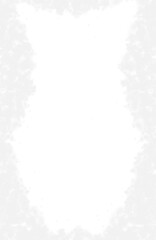 Snowflakes frame with ice border on transparent background