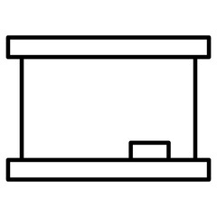 whiteboard, board, presentation, education, classroom icon