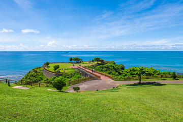 Scenery of Cape Chinen Park, easternmost point of Nanjo City in Okinawa, Japan