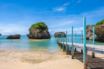 Scenery of Miibaru Beach located at southern Okinawa in Japan