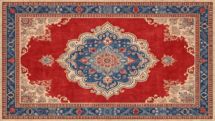 Antique Turkish Carpet with Central Medallion