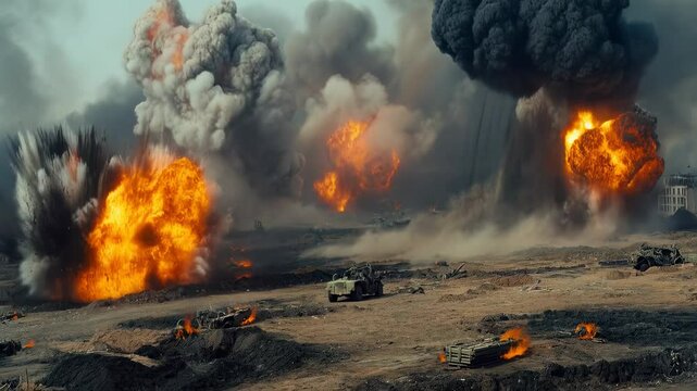 Explosions in Battlefield Chaos and Firepower