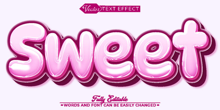  Sweet Candy Puff Sugar Soft Colorful Fully Editable Text Effect Template